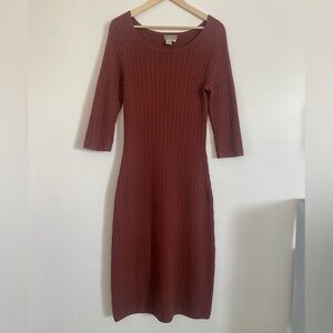 Sweater Maxi Dress Wool Cashmere Blend Cable Knit Rust Women S Territory Ahead